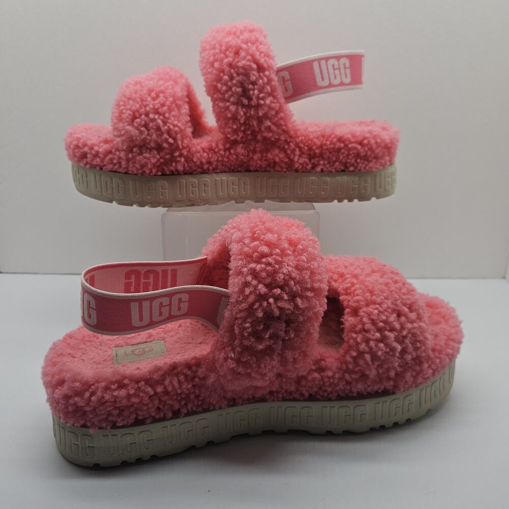 UGG Oh Fluffita Slingback Sandals Slippers Women’s Size 10 Pink 1120876 - Picture 2 of 9